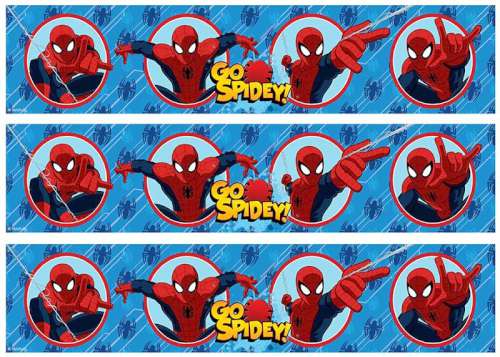 Spiderman #2 Edible Icing Cake Strips - Click Image to Close